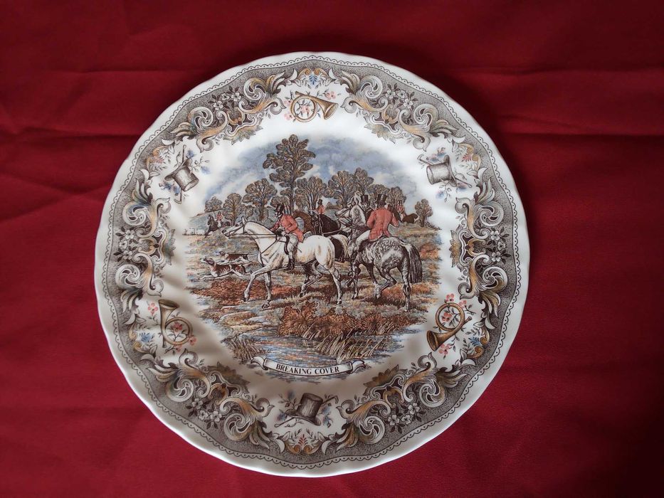 Prato de loiça inglesa "Churchill" Herring's Hunt