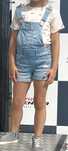 H&M ogrodniczki jeansowe krótkie r.122