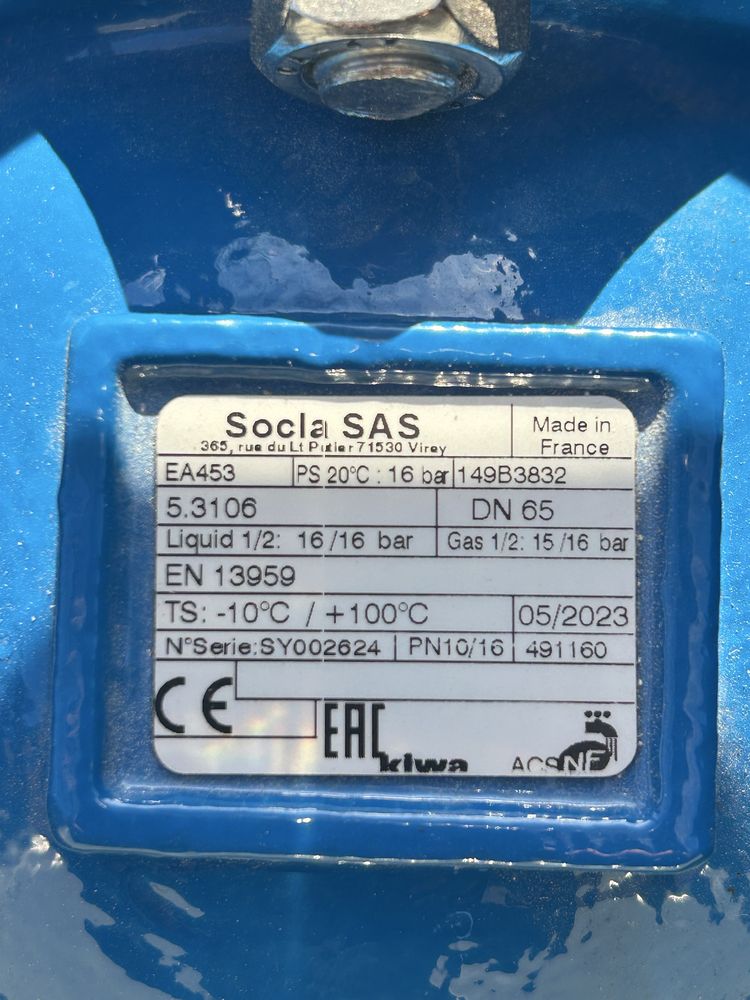 zawór antyskażeniowy Socla SAS EA453