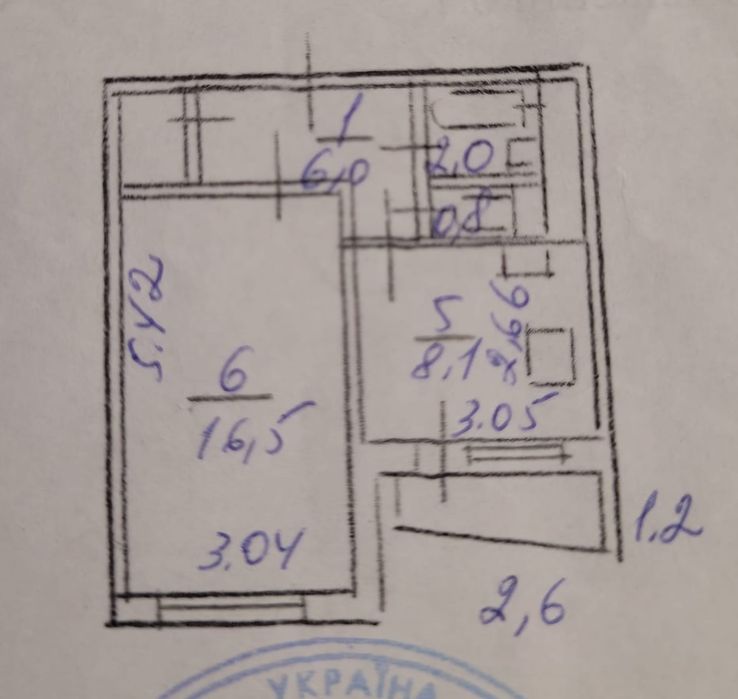 1-к квартира від власника