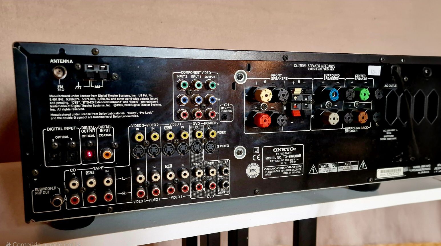 Amplificador AV 5.1 ONKYO SR-600E