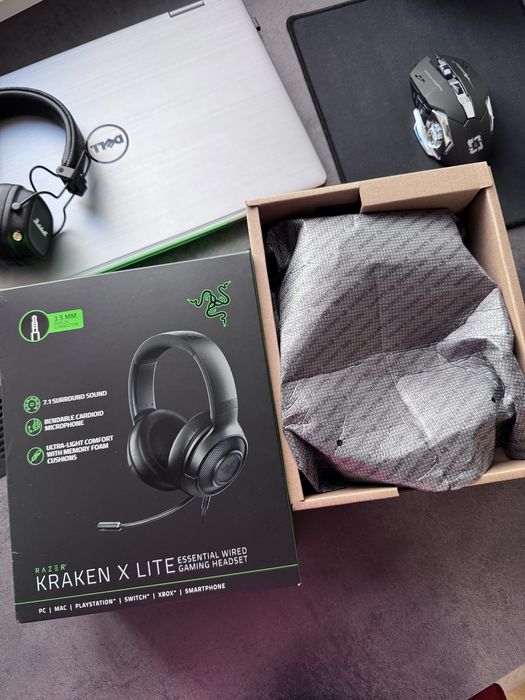 Гарнітура дротова ігрова Razer Kraken X Lite / навушники ігрові Razer