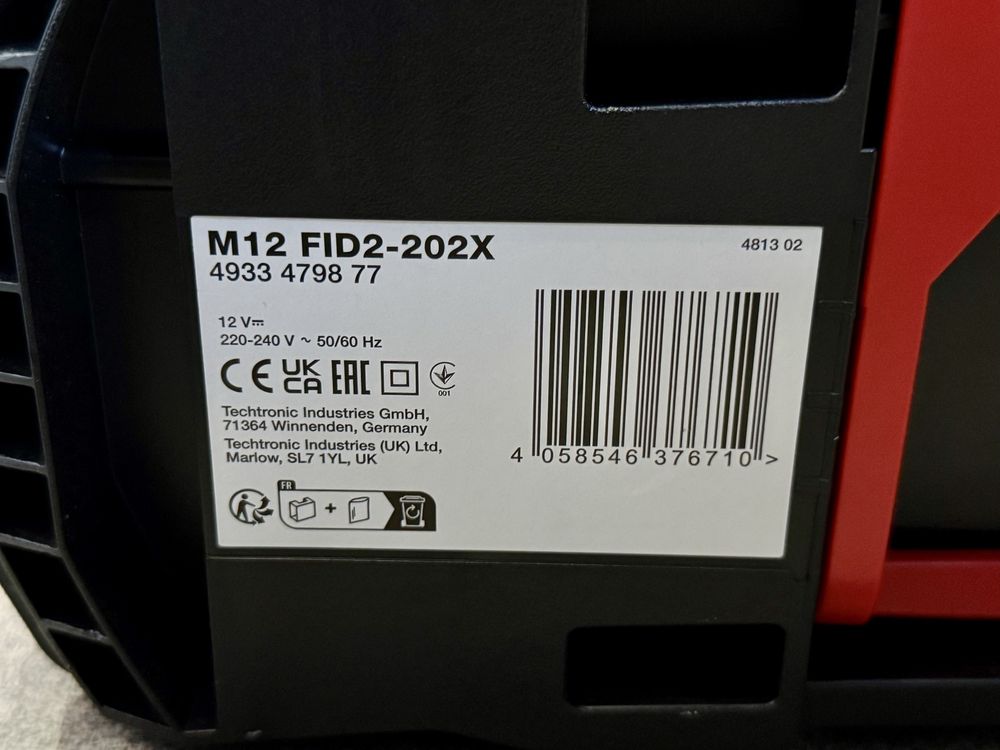Nowa zakrętarka udarowa Milwaukee M12 FID2 + 2xAku 2.0Ah + Ładowarka