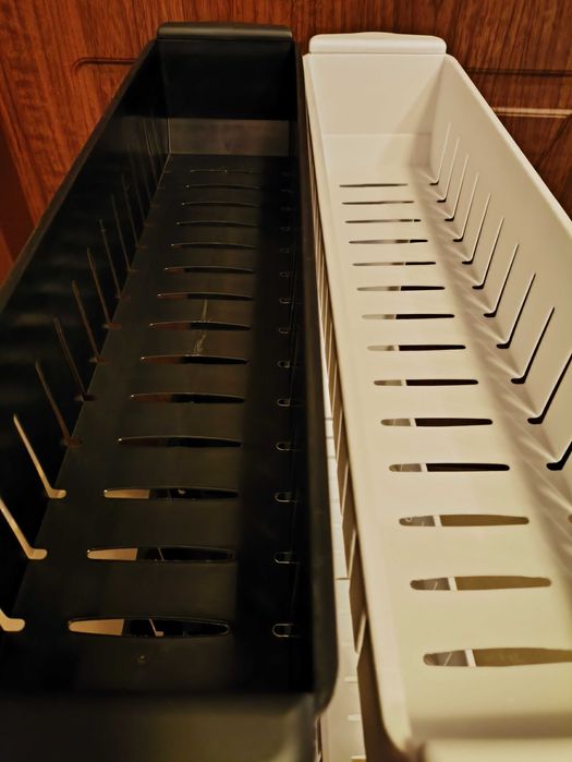 Półki do Łazienki Biała i Czarna Organizer Wytrzymały 2 Sztuki OKAZJA