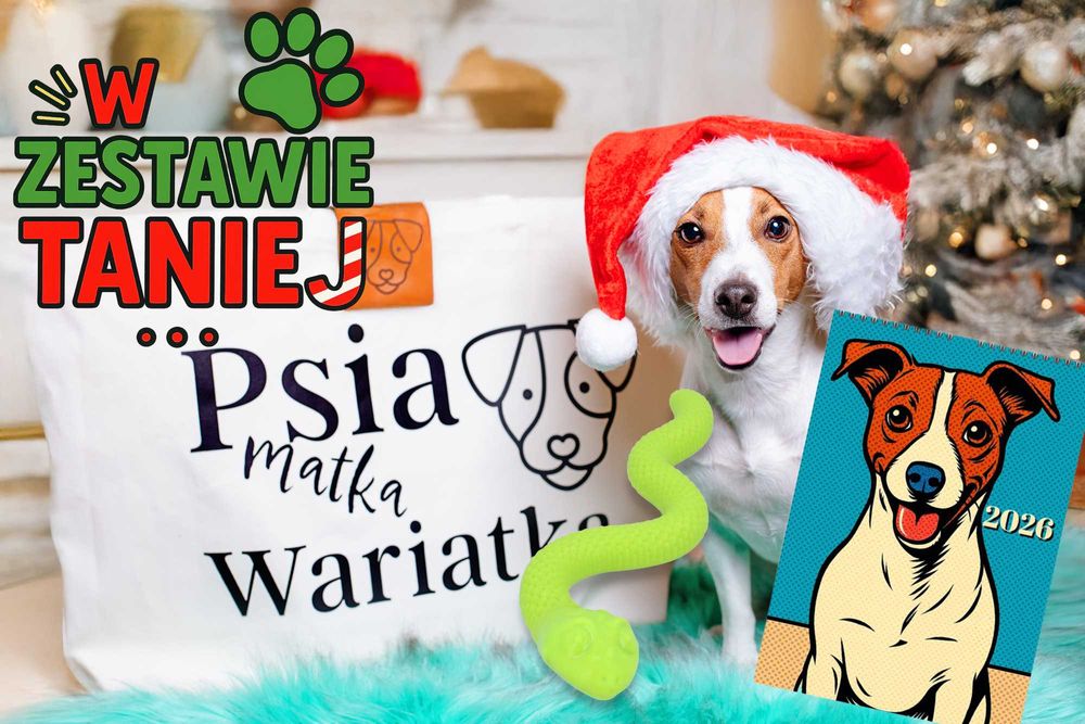 Zestaw 4* Torba Psia matka wariatka + kalendarz + wąż PSIEBAMBETLE