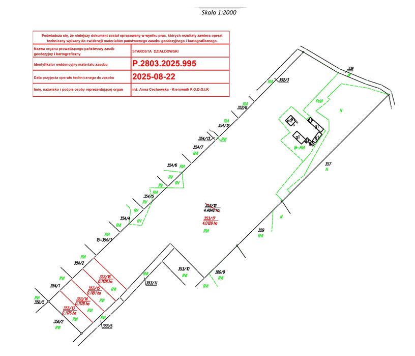 Duże działki budowlane w Rybnie - pomiędzy jeziorami - UZBROJENIE