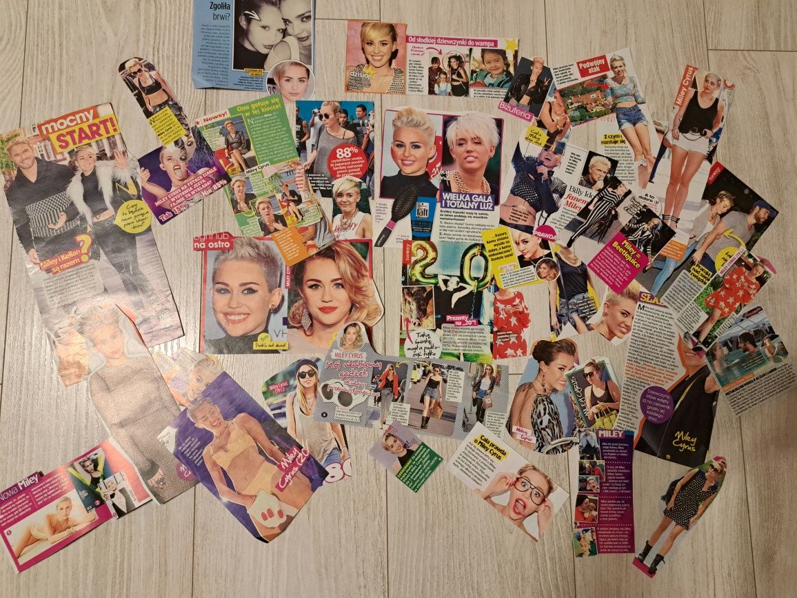 Wycinki z gazet Miley Cyrus