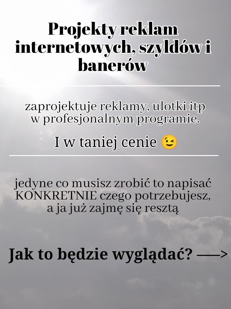 Projektuje reklamy, ulotki itp
