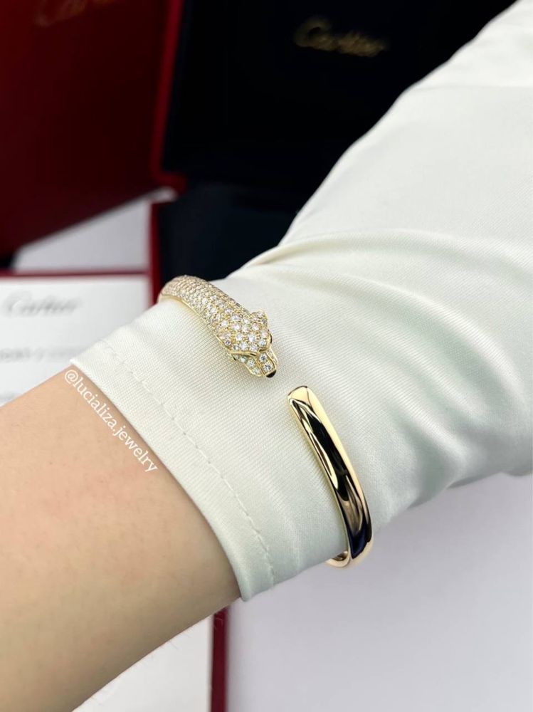 Браслет в стиле Cartier  Panthere   золото