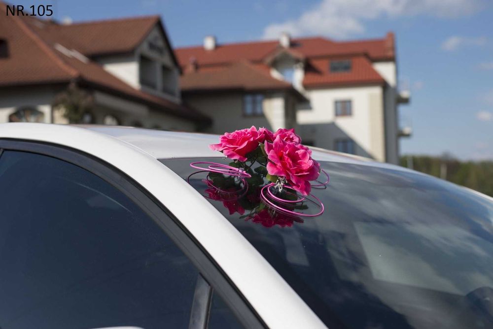 Dekoracja na TWÓJ samochód do ślubu.Dostępna w dowolnym KOLORZE 105