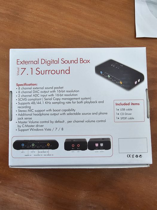 Caixa de som usb de 7.1 canais