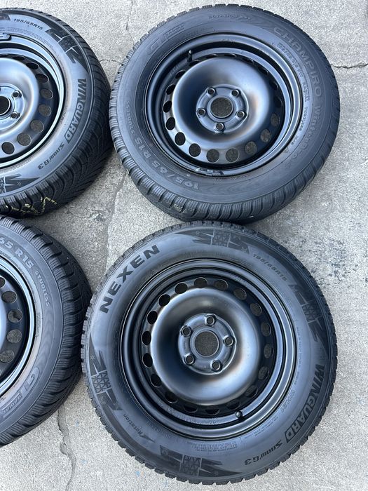 5x112 ET47 Koła zimowe 195/65 R15 jak nowe 7.8mm VW Audi Skoda Seat