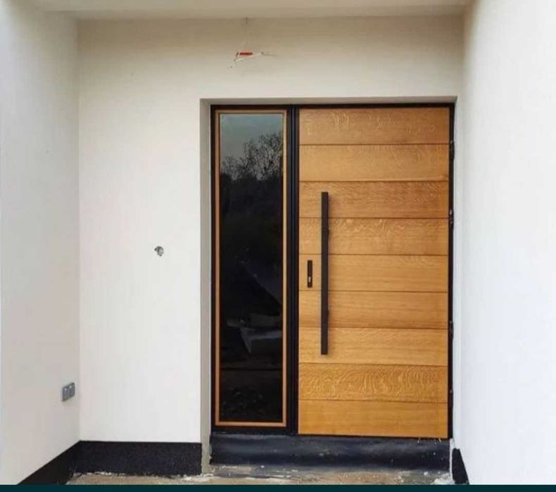 Drzwi zewnętrzne dębowe z montażem producent