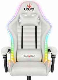 Fotel gamingowy Hell's Chair HC-1003 White Led outlet