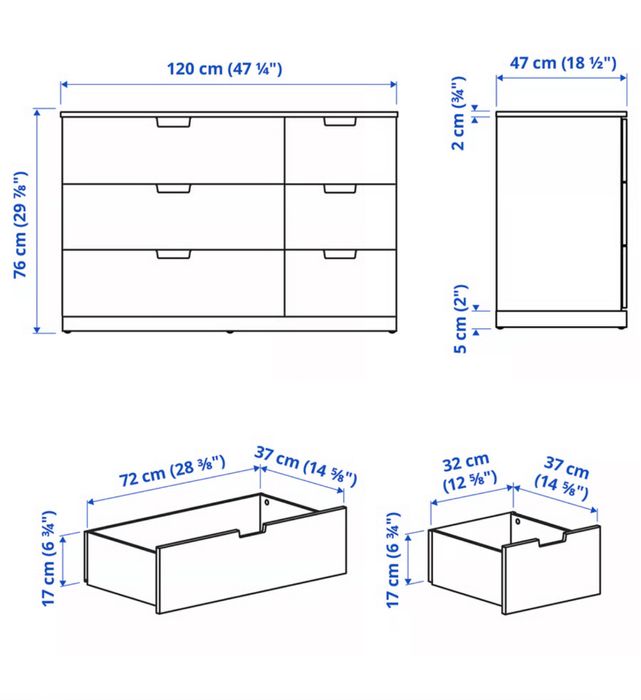 Vendo cómoda Ikea, Nordli, excelente estado