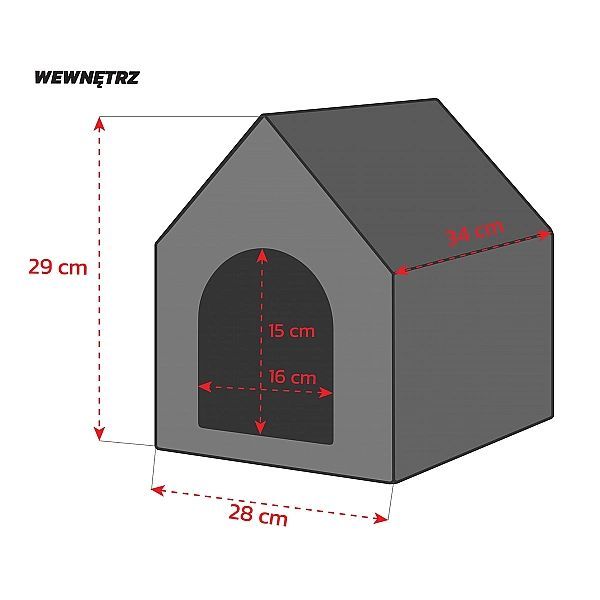 Legowisko domek prostokątny posłanie Royal Deluxe R:1 ŚMIETANKOWY 38x3
