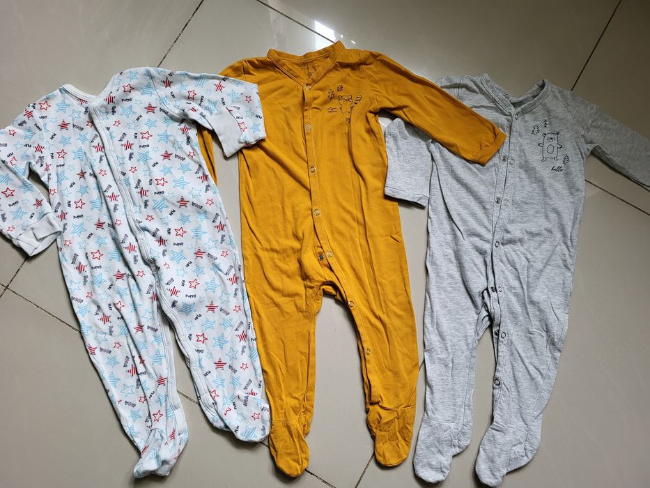 Zestaw pajacyków 3szt r.80