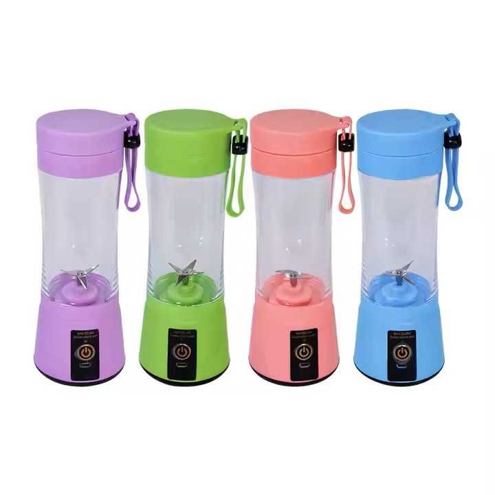 Przenośny Blender do Soku i Smoothie – 380 ml, Ładowanie USB, 2000 mAh