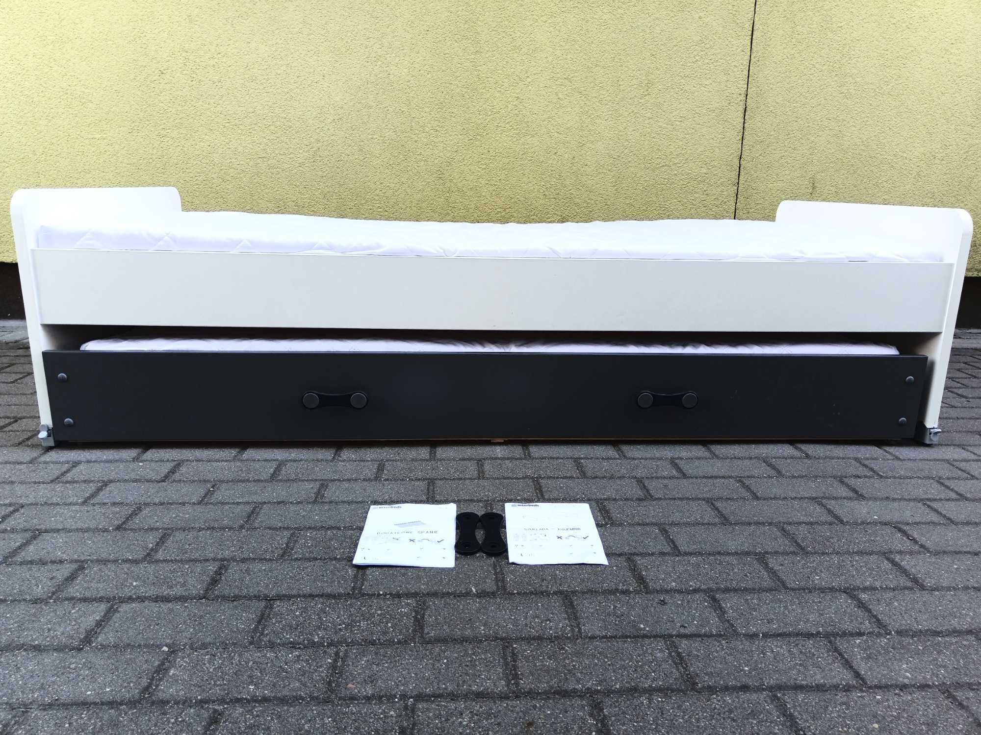 Łóżko piętrowe dwuosobowe /SPRAWNE/ DWA materace / 194x85 / Interbeds