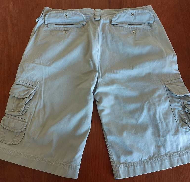 Bermudas de homem cargo cinzentas