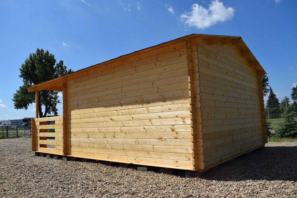 od RĘKI letniskowy DOMEK drewniany +TARAS*6x4*24 m2*ściany balik 34 mm