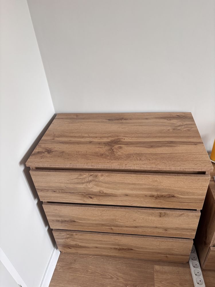 Sypilania BRW Tetrix Dąb wotan łóżko 140x200