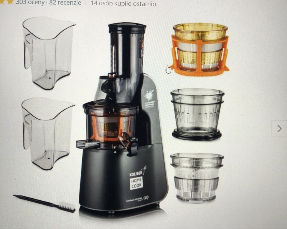 Wyciskarka wolnoobrotowa mocna 800 W