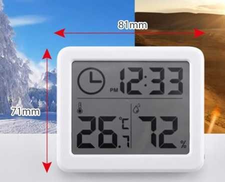 Термометр, гiгрометр - електронний настілький годинник-будильник