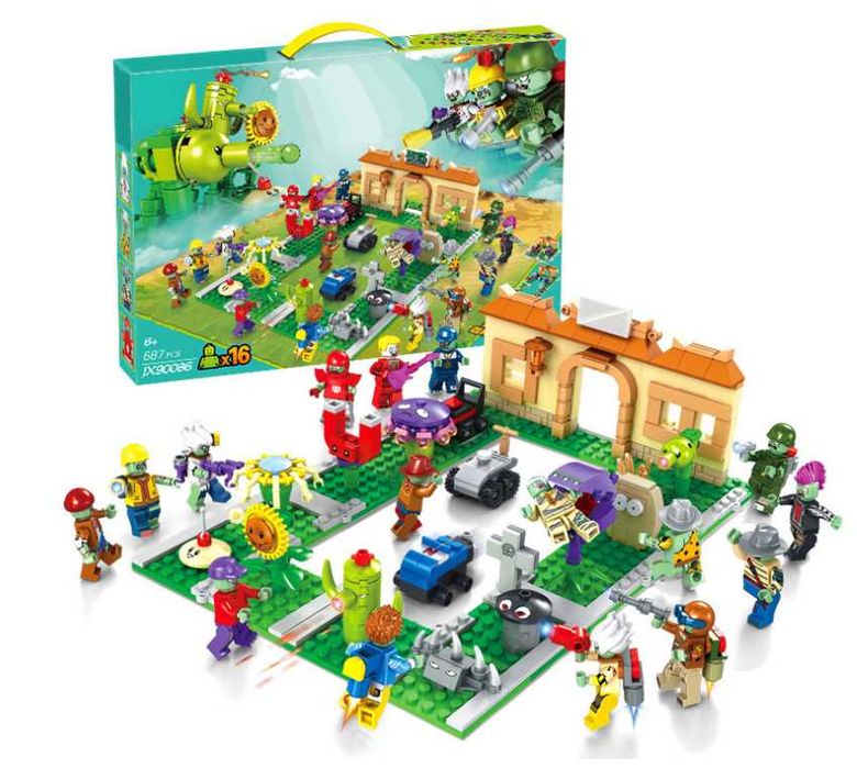 Великий дитячий конструктор Рослини Зомбі лего Plants Zombies фігурки