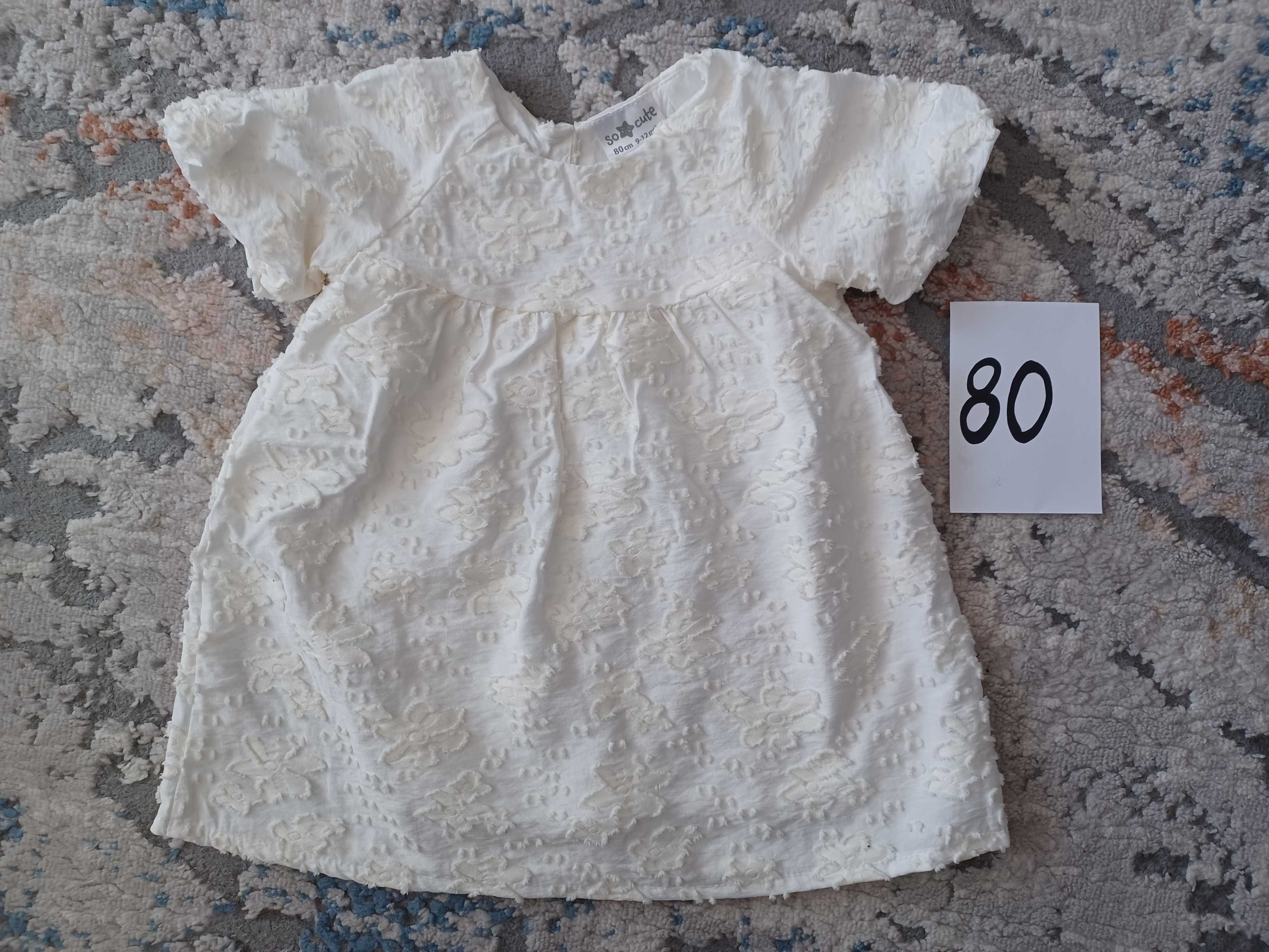 Sukienka dziewczęca 80 biała elegancka
