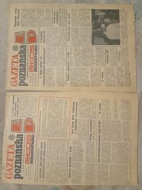 Stare gazety Express Poznański rok 1981 z sierpnia wraz z albumem