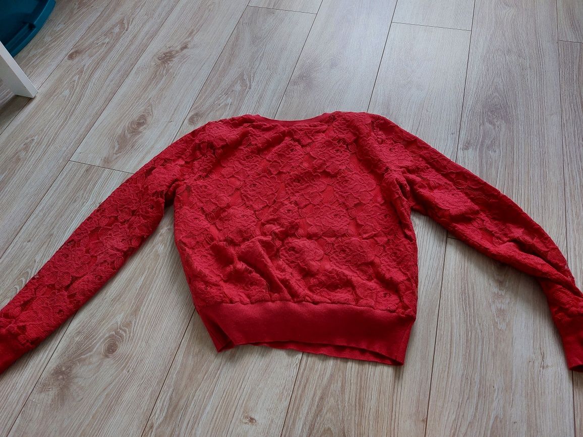 Czerwony sweter H&M rozmiar S