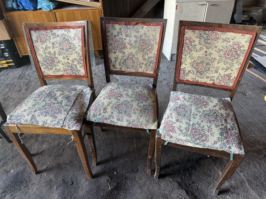 Krzesła krzesło PRL vintage stare renowacja