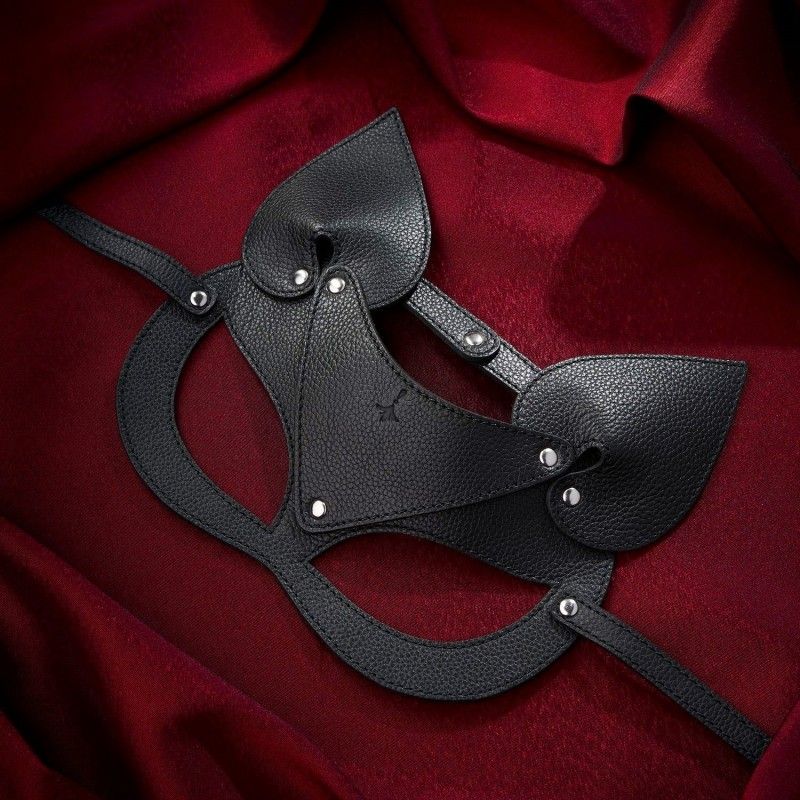 Skórzana maska z uszami kota Cat Leather Mask Sessuale 37S01U
