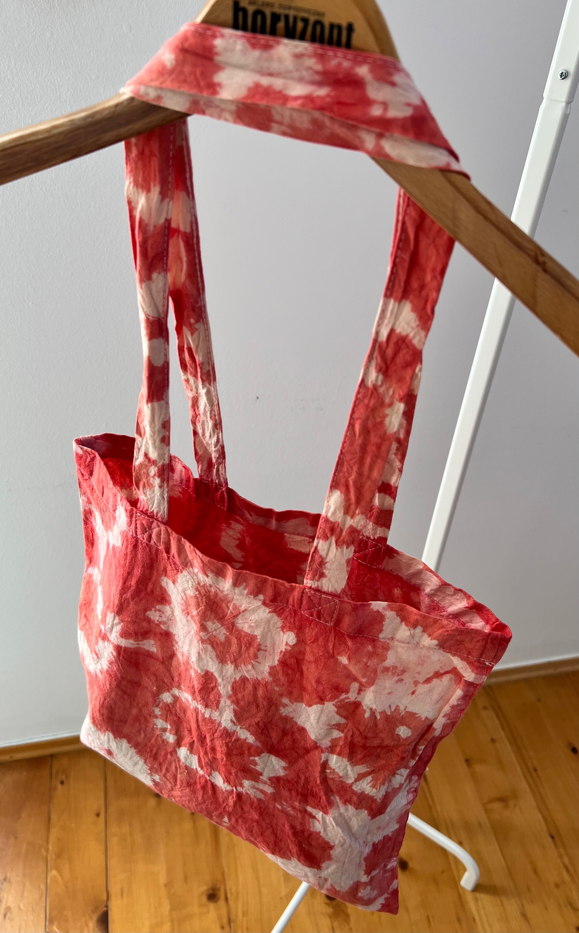 Torba materiałowa tytka tie-dye kolorowa