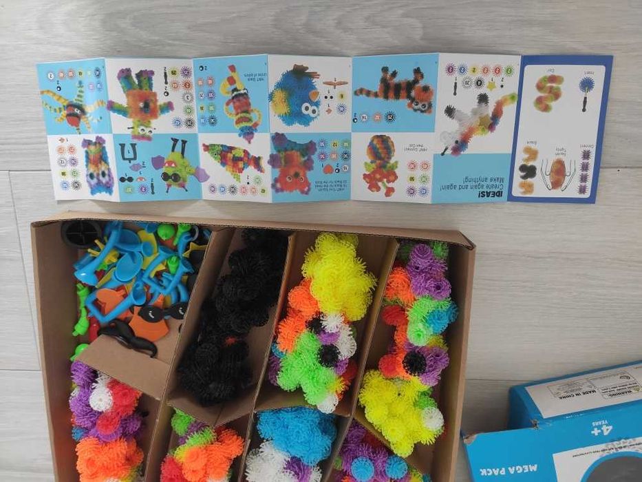 Rzepy czepy kreatywne typu Bunchems dla dzieci - duży zestaw !