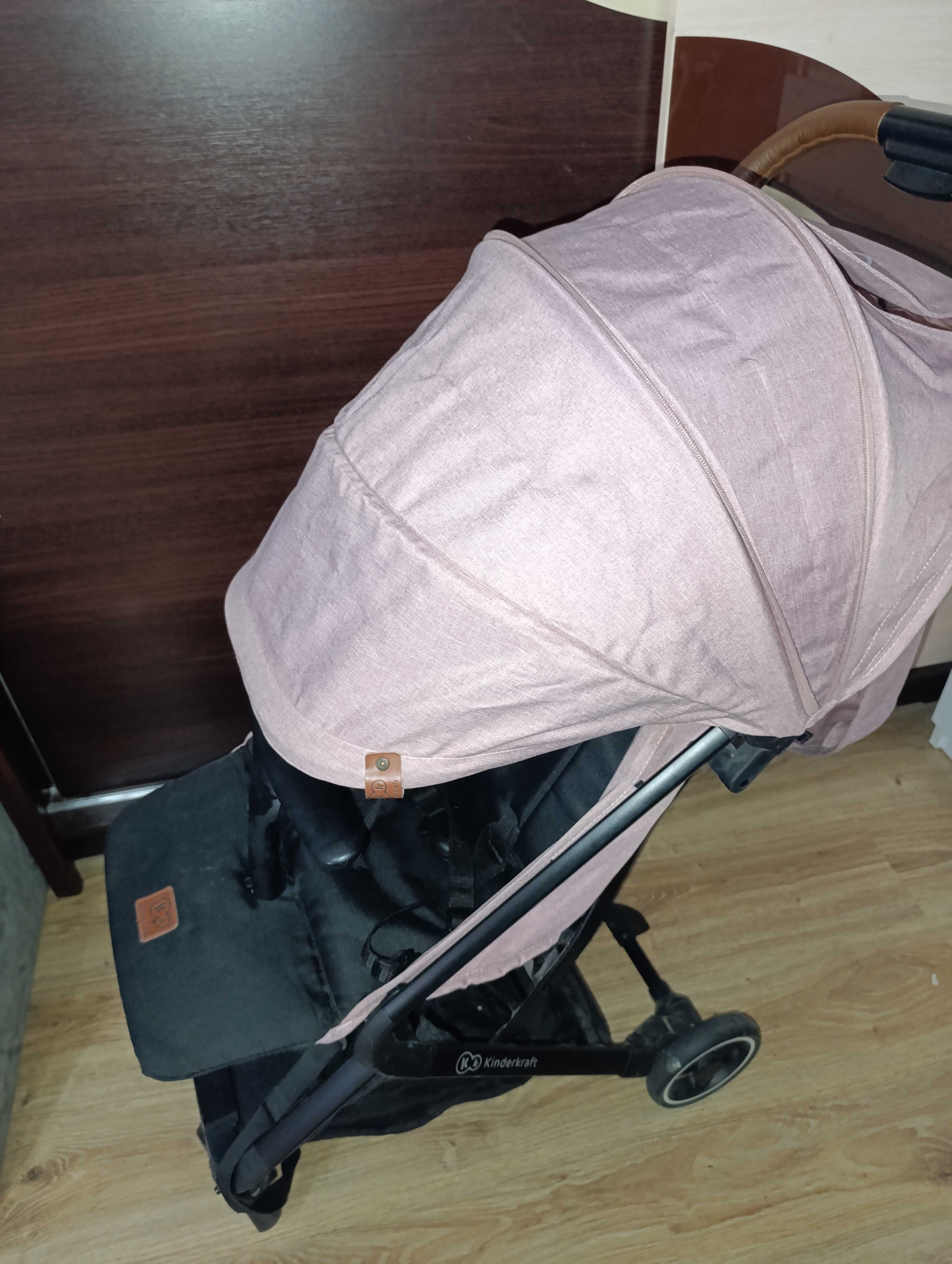 KinderKraft spacerówka wózek róż  lekki Nubi + folia