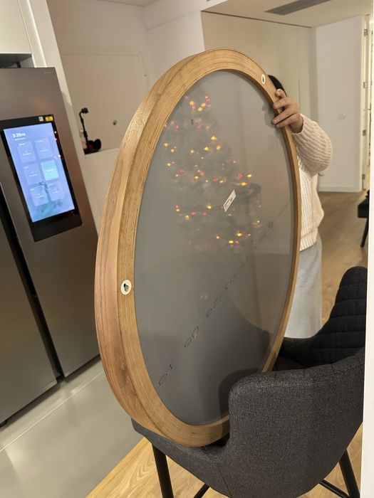 Espelho chapa de carvalho 80 cm Stockholm