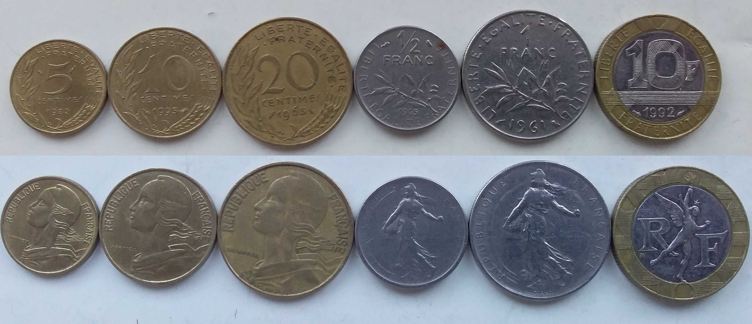 Наборы монет Испании, Греции, Франции, Бельгии, Венгрии, Турции, Швеци