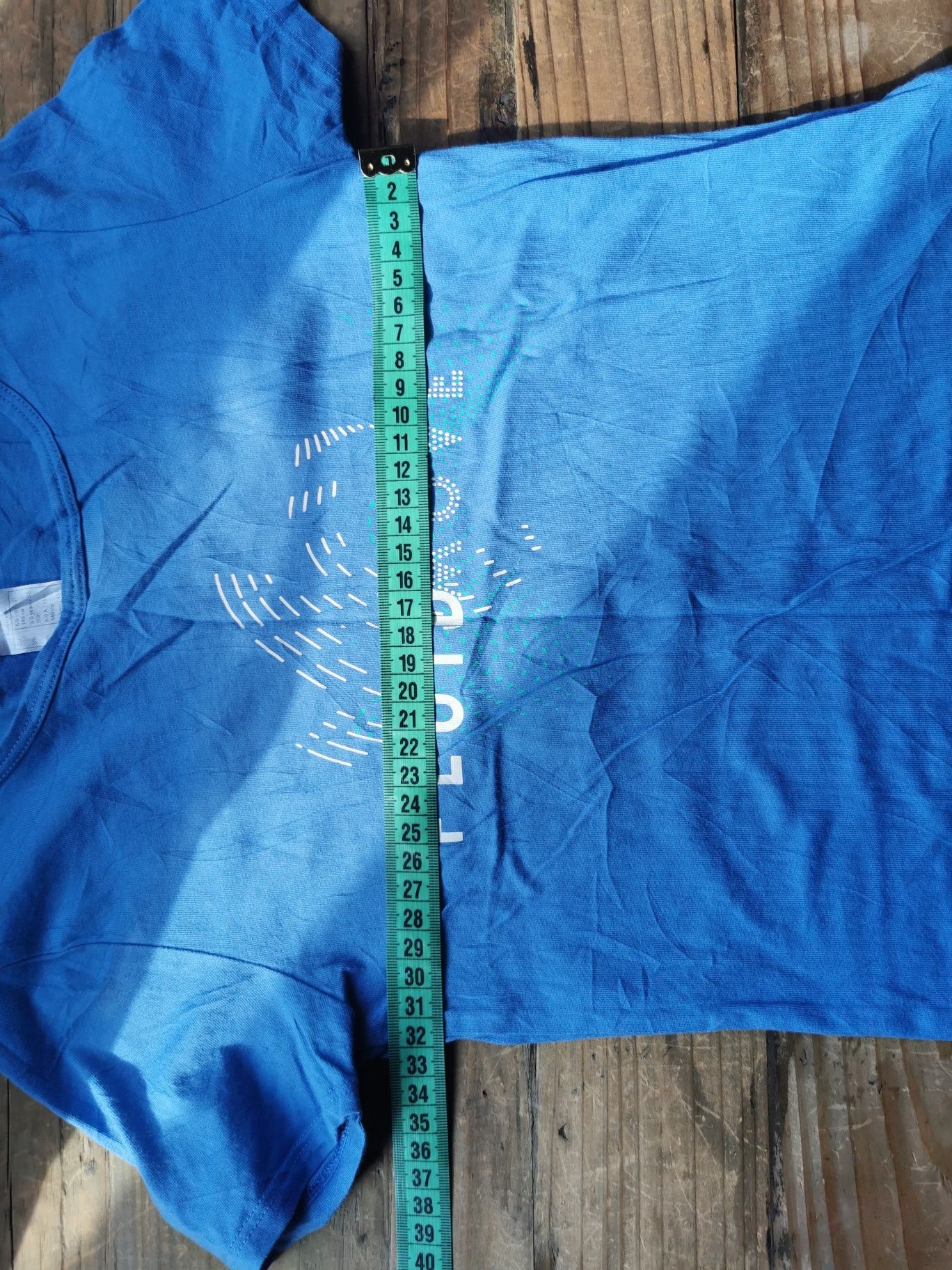 Niebieska koszulka T-shirt, rozmiar 131-140 cm