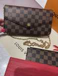 Сумочка Louis Vuitton Felicie Damier Ebene Луи Виттон премиум