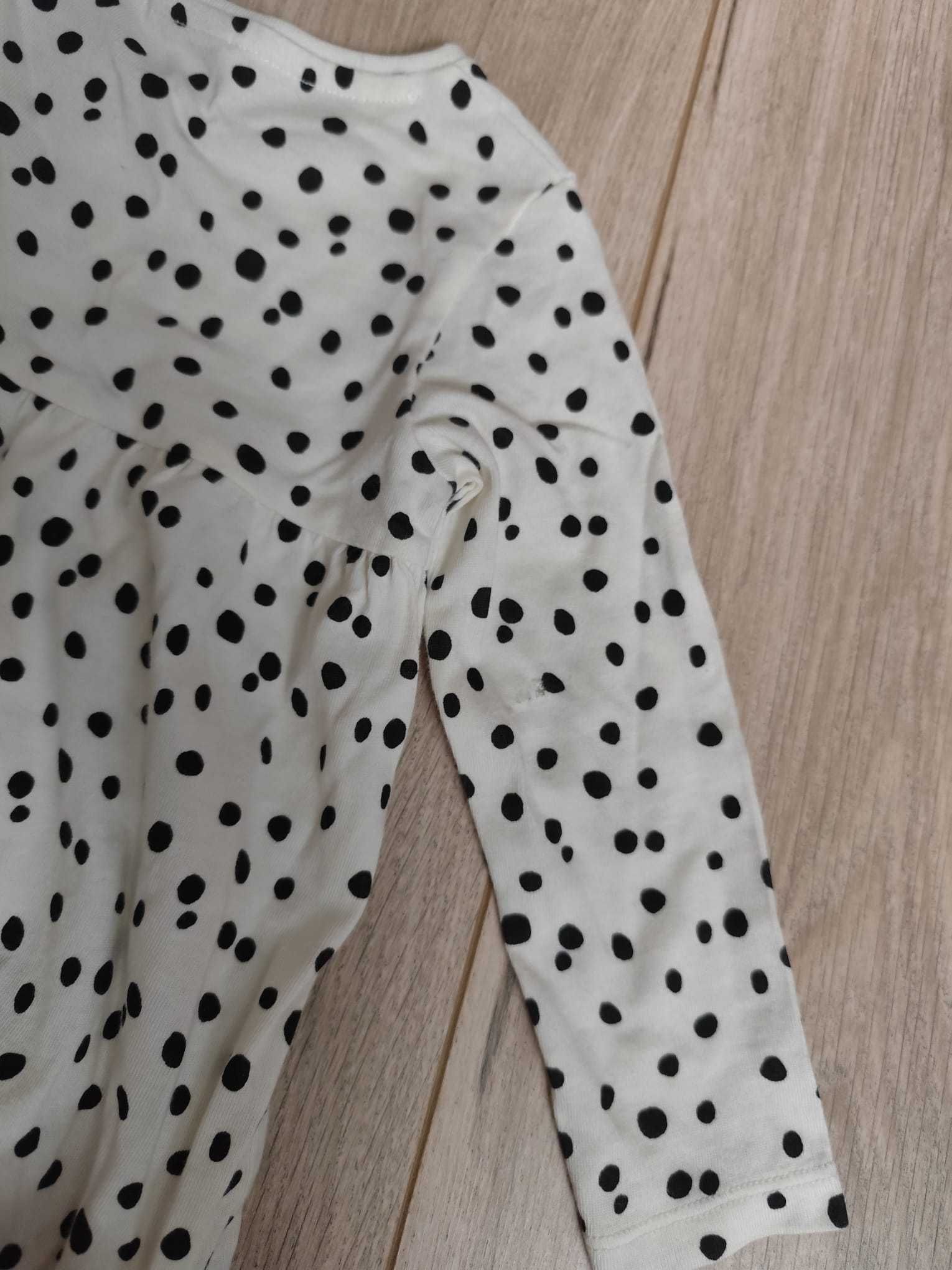 Sukienka dziecięca/niemowlęca z długim rękawem r.80cm (wada)