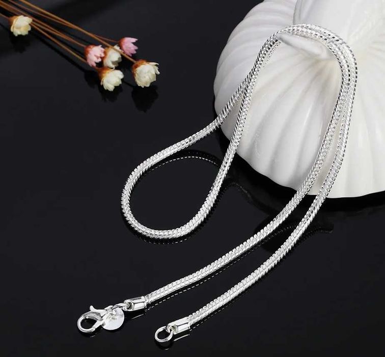 Łańcuszek Żmijka Srebrny 55cmx2mm Gratisy:) Promocje !:)