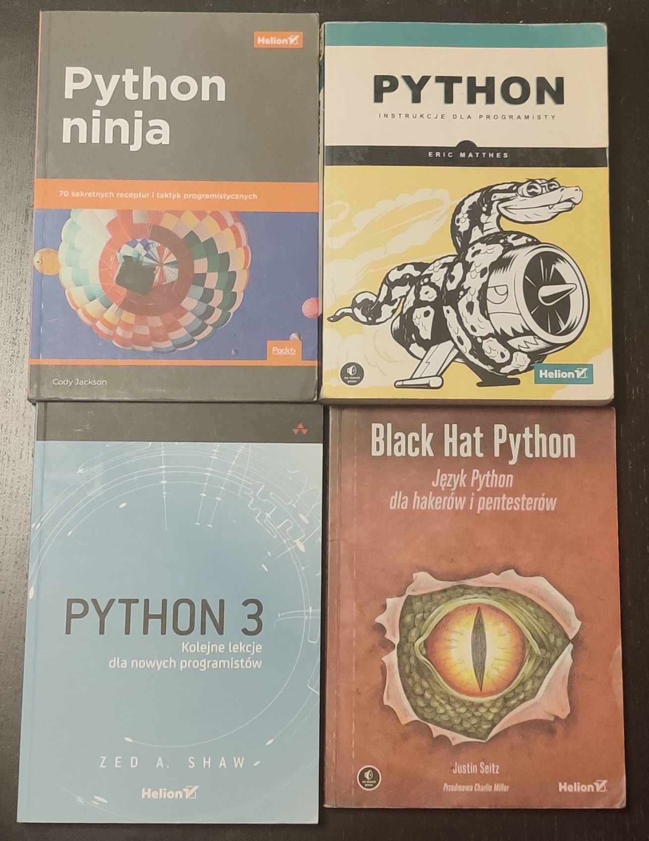 Zestaw 4 książek: programowanie Python