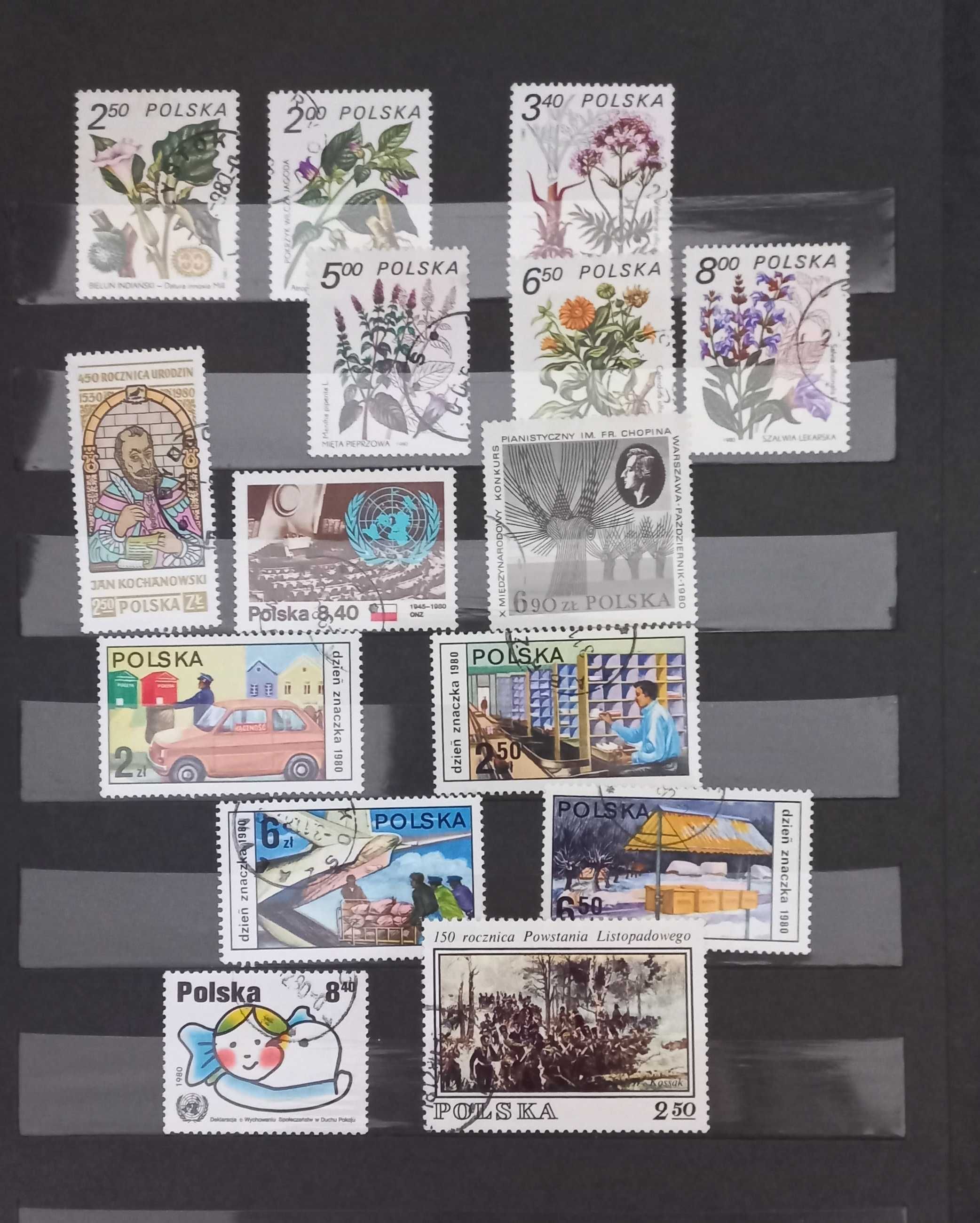 Znaczki polskie - rocznik 1980 - 54 znaczki i 3 bloki