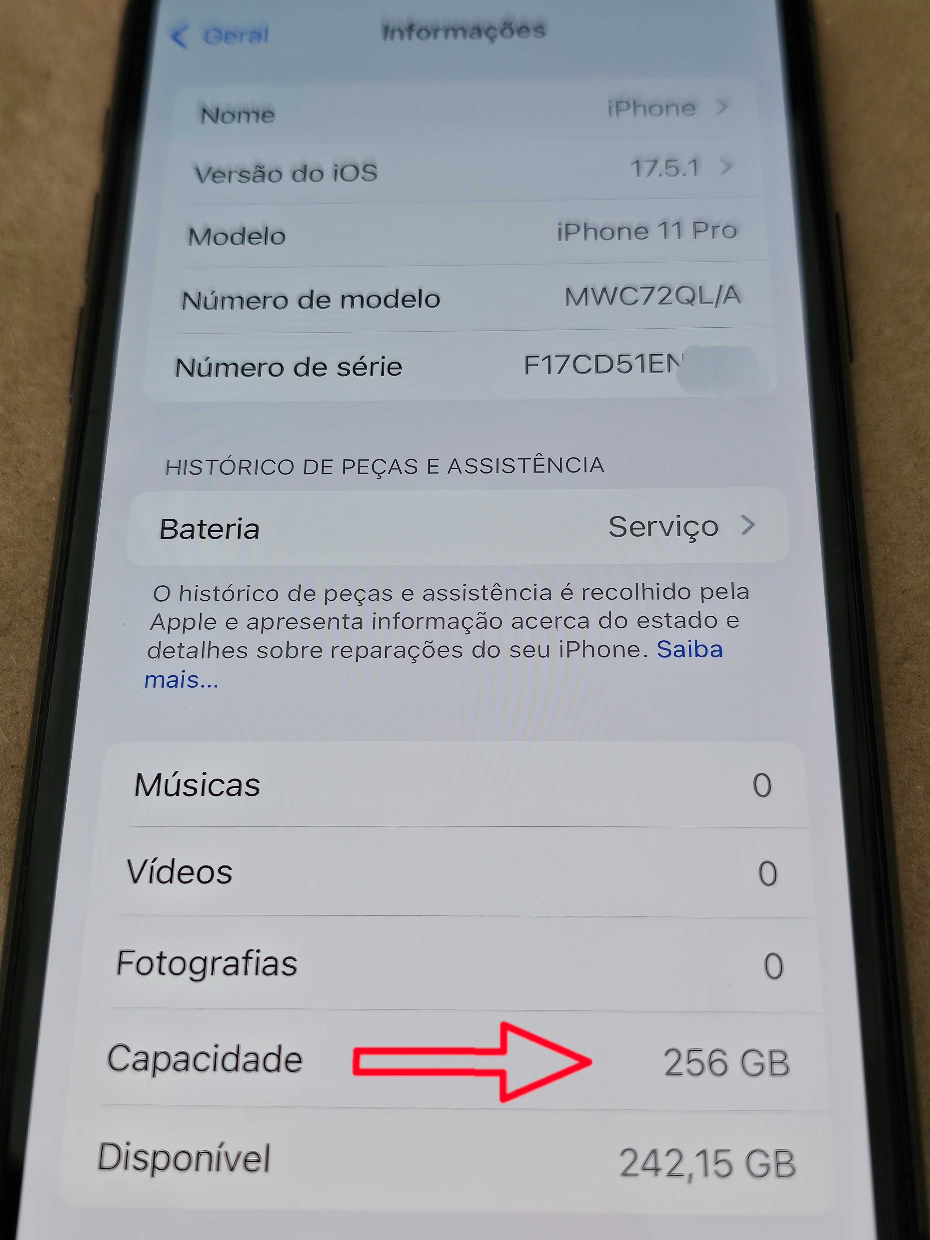 Iphone 11Pro 256gb. Bateria 69%