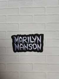 Naszywka, naprasowanka: Marilyn Manson logo (rock, metal)