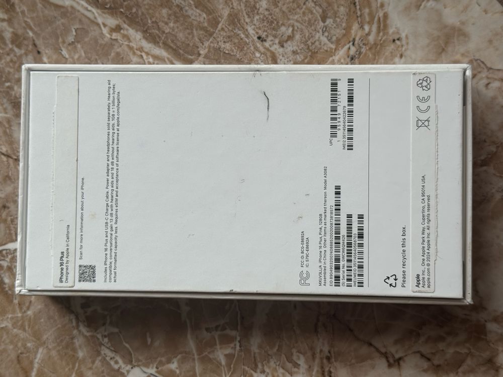 iPhone 16 plus pink 128gb esim