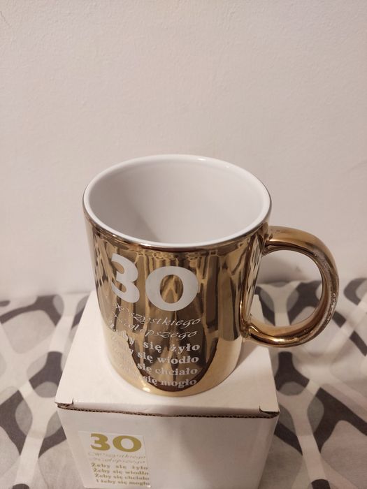 Kubek złoty 30 urodziny 300 ml prezent trzydziestka