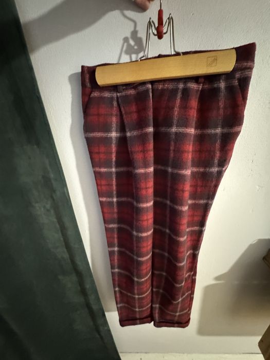 Стильні бордові шерстяні штани розмір S/XS